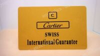 Cartier Watch Warranty Card - Replica Watch Certificate Card